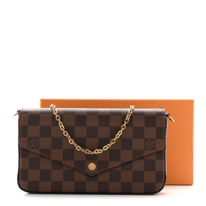 Damier Ebene Pochette Felicie Chain Wallet