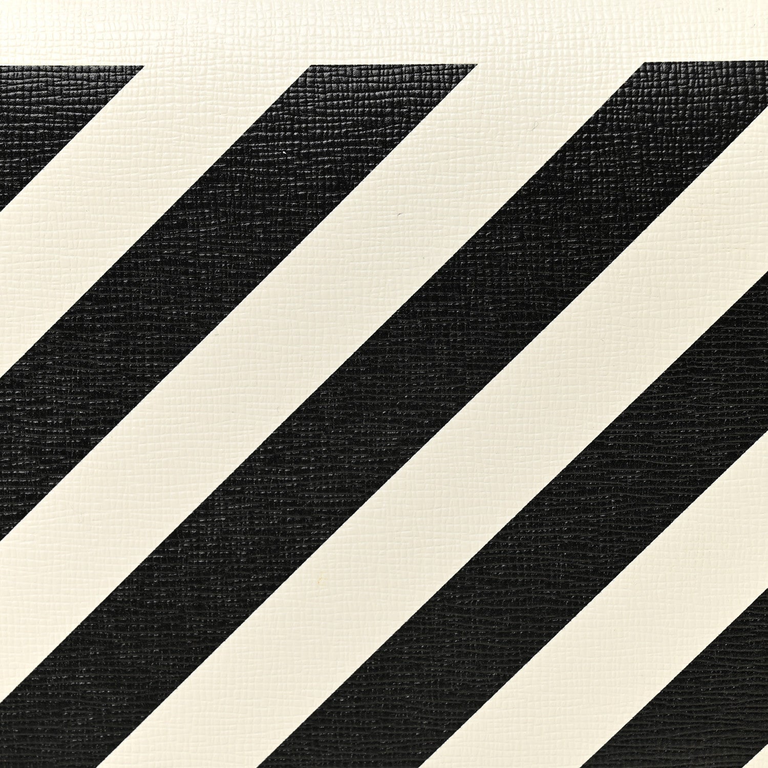 Saffiano Striped Mini Diag Binder Clip Bag White