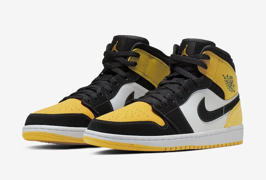 Jordan 1 Mid Yellow Toe Black