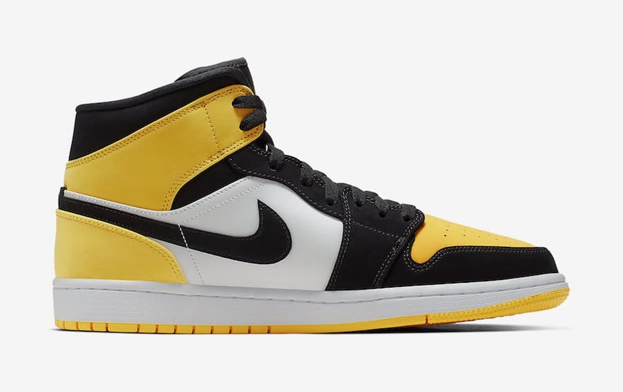 Jordan 1 Mid Yellow Toe Black
