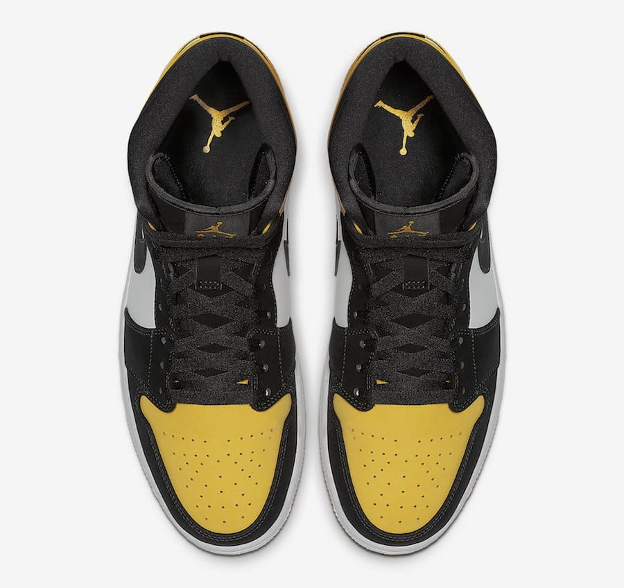 Jordan 1 Mid Yellow Toe Black