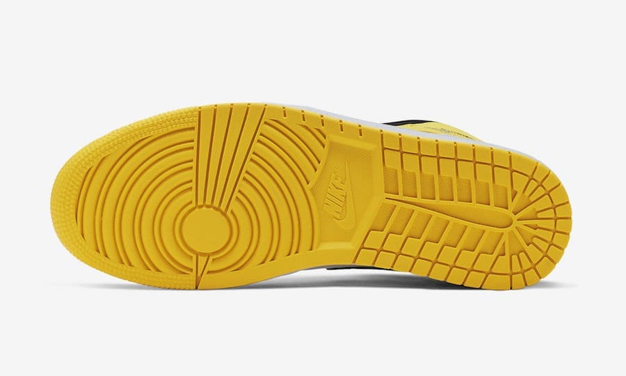 Jordan 1 Mid Yellow Toe Black