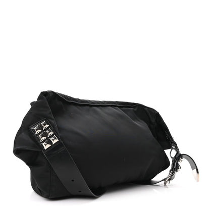Tessuto Nylon Studded Belt Bag Black