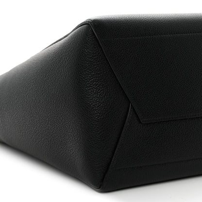 Soft Grained Calfskin Sangle Bucket Bag Black