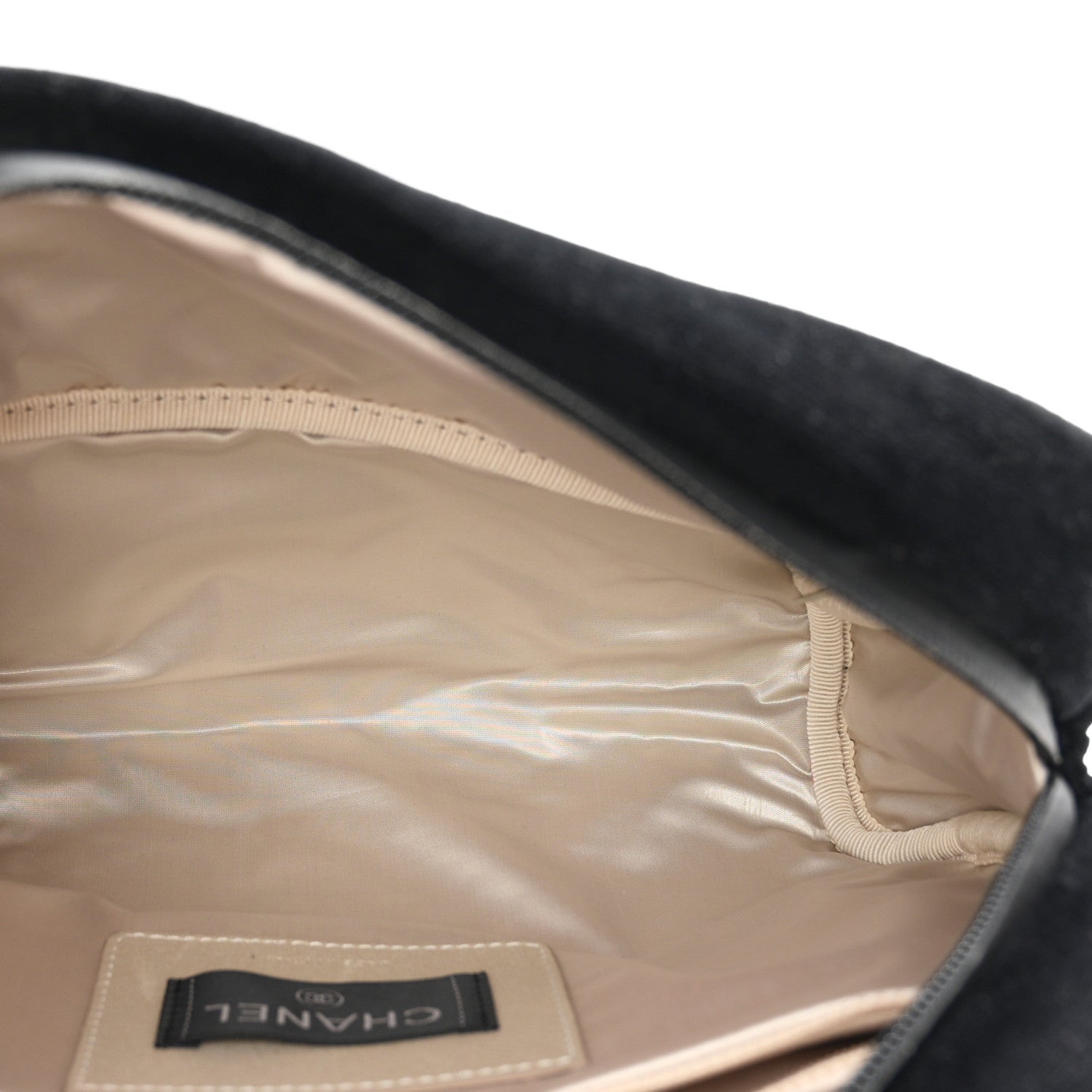 Velvet Quilted Coco Neige Waist Bag Black