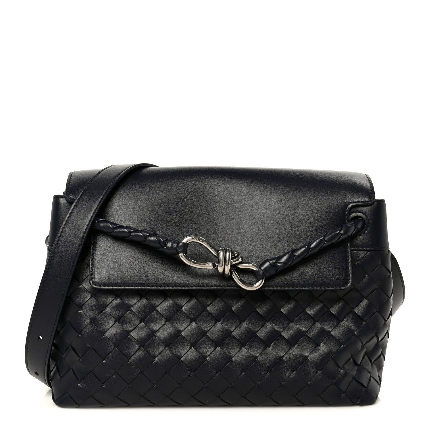 Calfskin Intrecciato Small Andiamo Messenger Bag Nocturnal