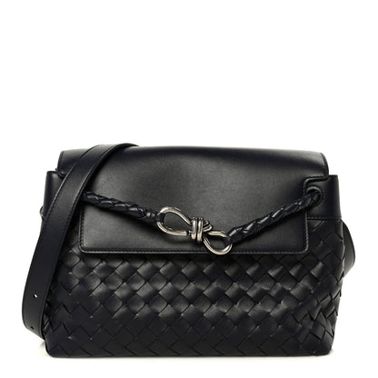 Calfskin Intrecciato Small Andiamo Messenger Bag Nocturnal