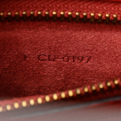 Drummed Calfskin Micro Luggage Red