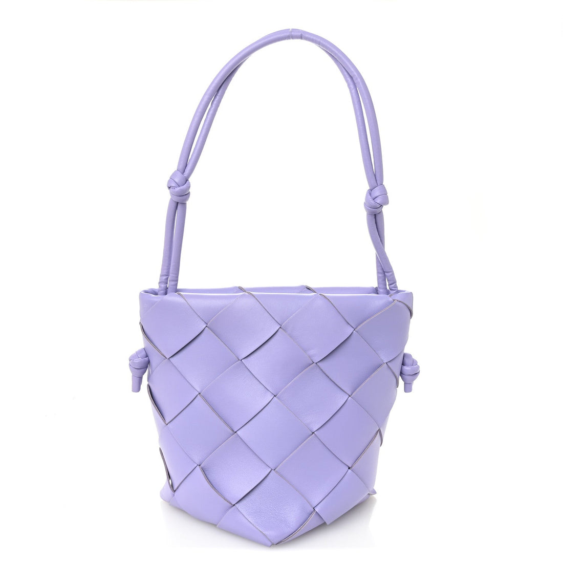 Nappa Maxi Intrecciato Clasp Bucket Bag Wisteria
