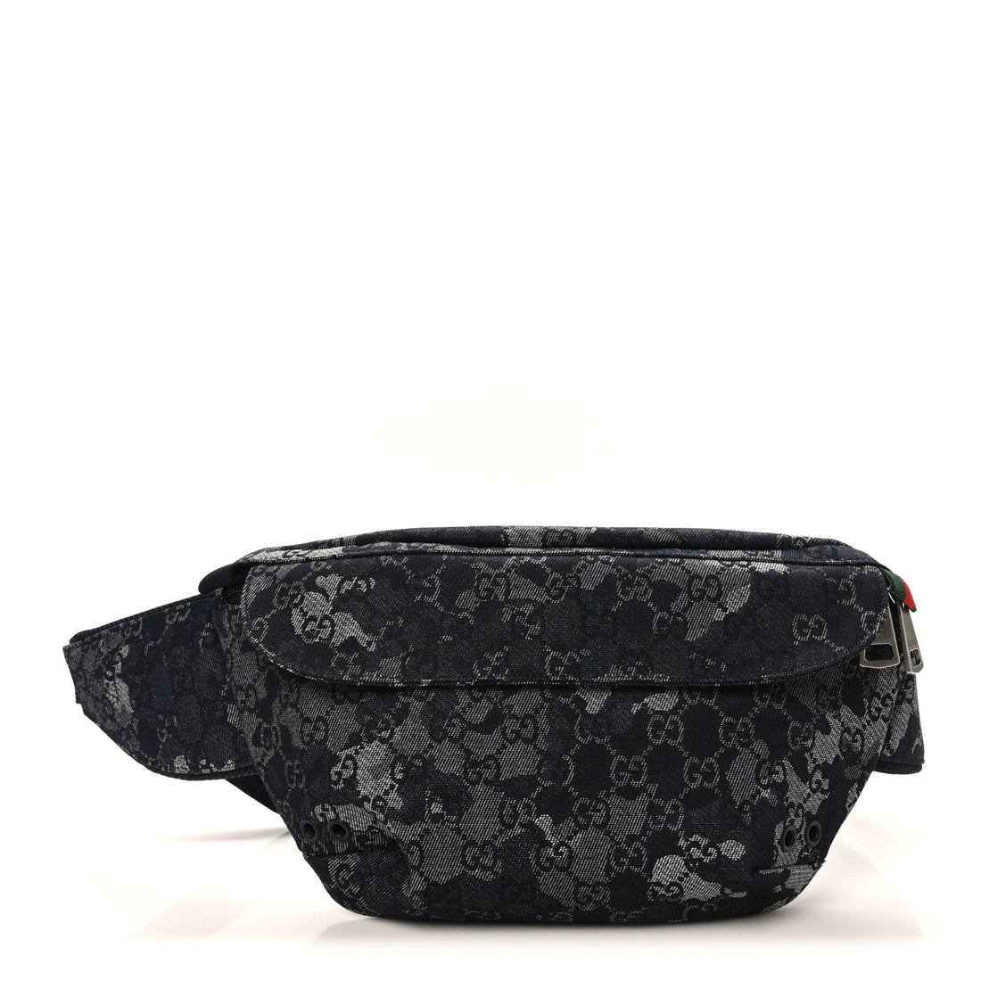 Canvas Monogram Camouflage Belt Bag Black