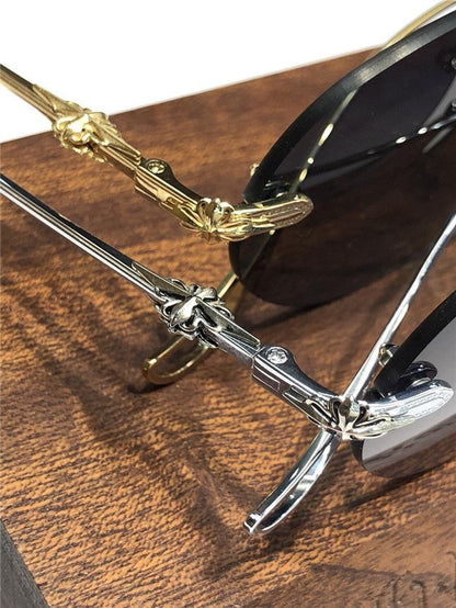 Chrome Hearts SINNERGASM oval round tinted Sunglasses✨