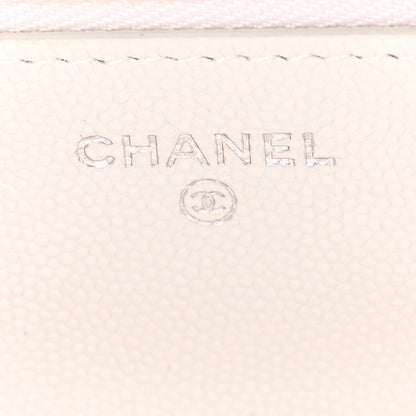 Caviar Quilted Chanel 19 Wallet On Chain WOC White Pink