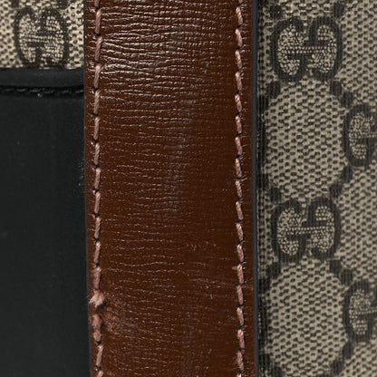 GG Supreme Monogram Azalea Calfskin Retro Interlocking G Small Savoy Cabin Trolley Beige Ebony Brown Sugar