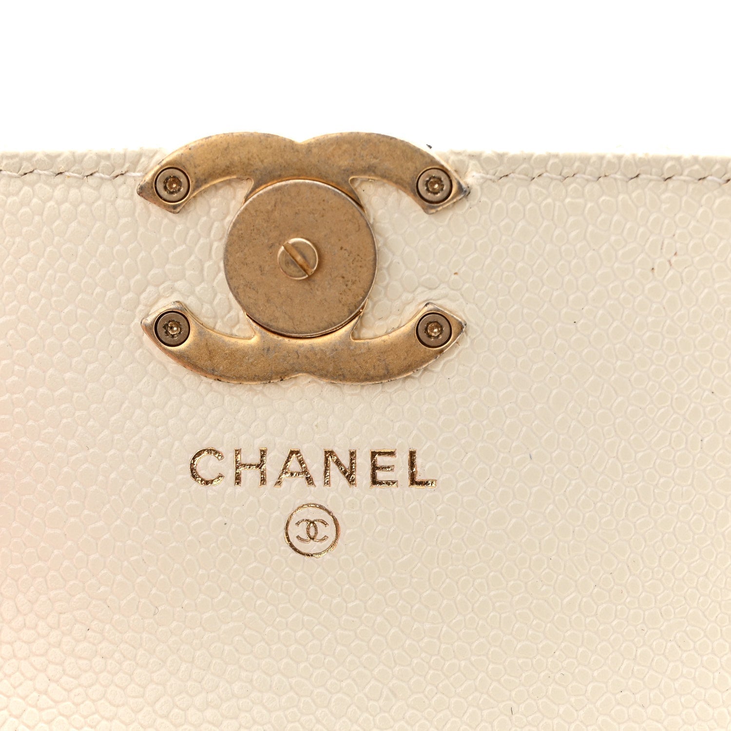 Shiny Caviar Quilted Chain Melody Belt Bag White