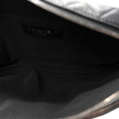 Calfskin Quilted Waist Bag Black