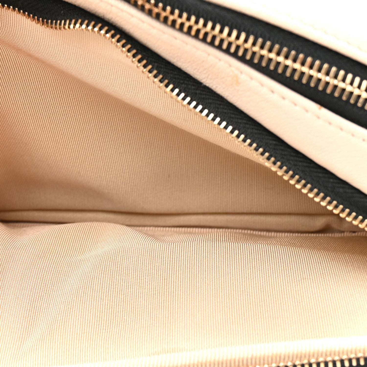 Goatskin Quilted Waist Bag Beige White Black