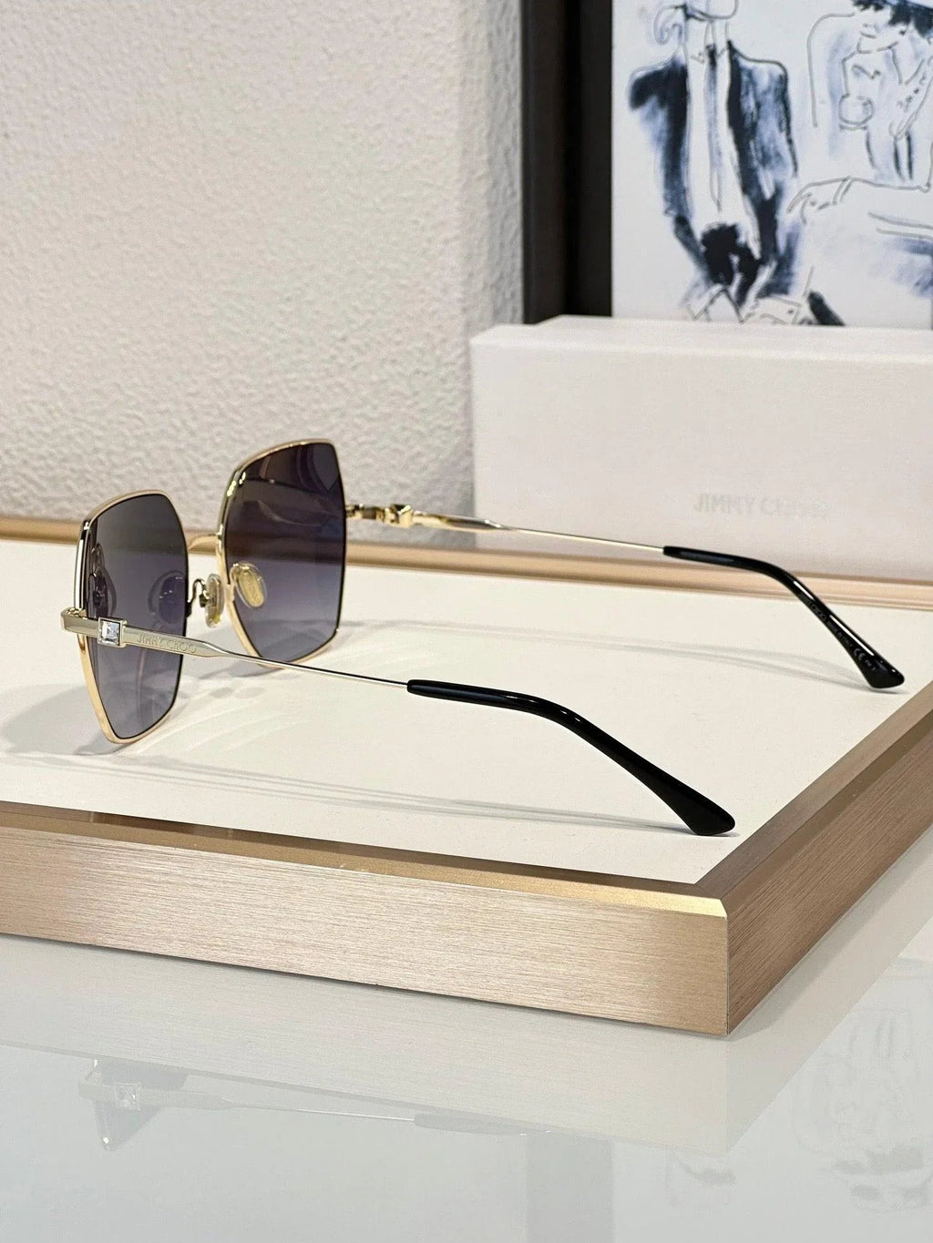 Jimmy Choo REYES/S Sunglasses with Glitter women's ✨