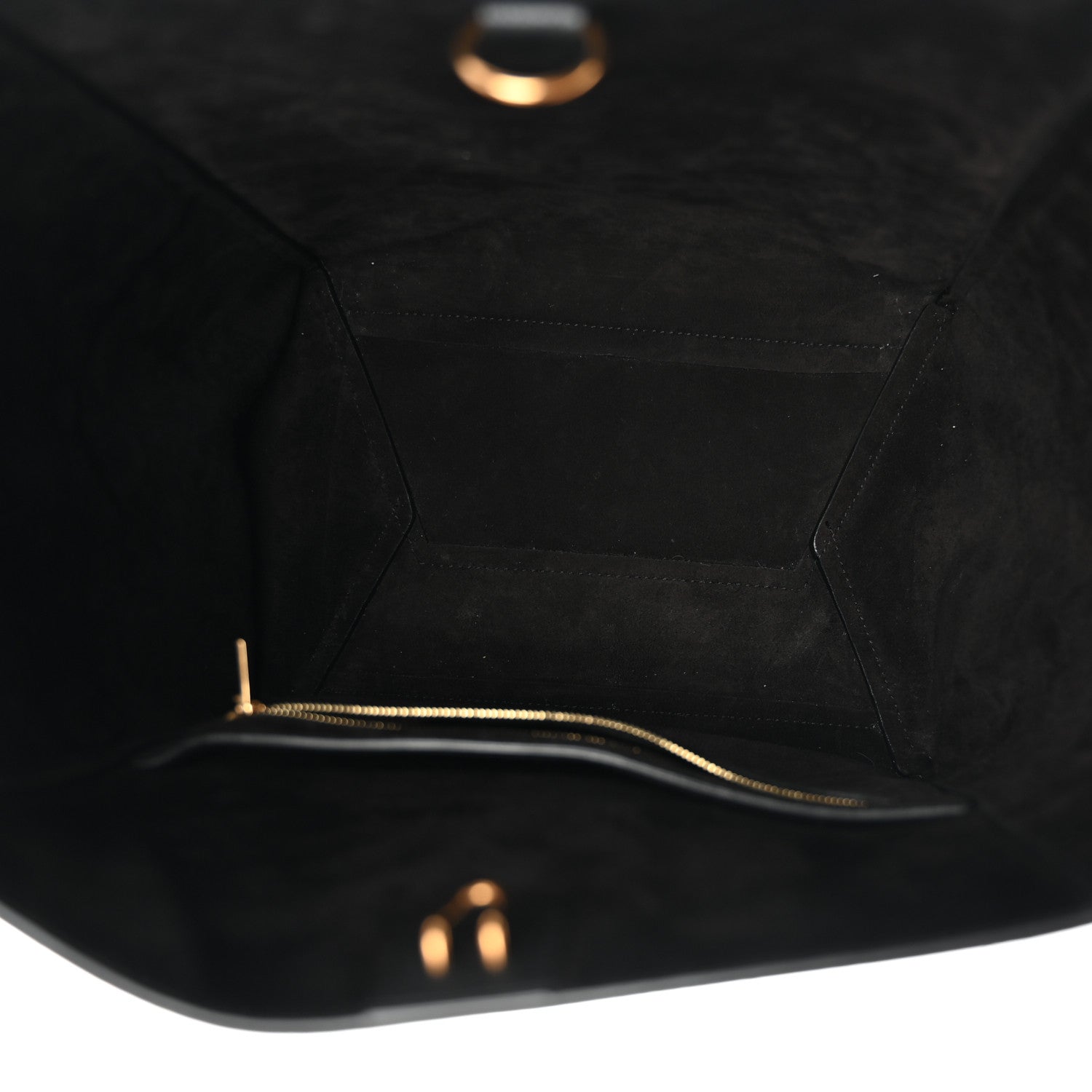Soft Grained Calfskin Sangle Bucket Bag Black