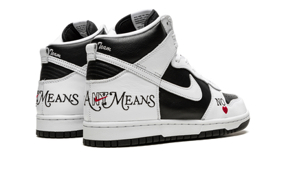 SB Dunk High "Supreme - By Any Means - White/Black" DN3741 002
