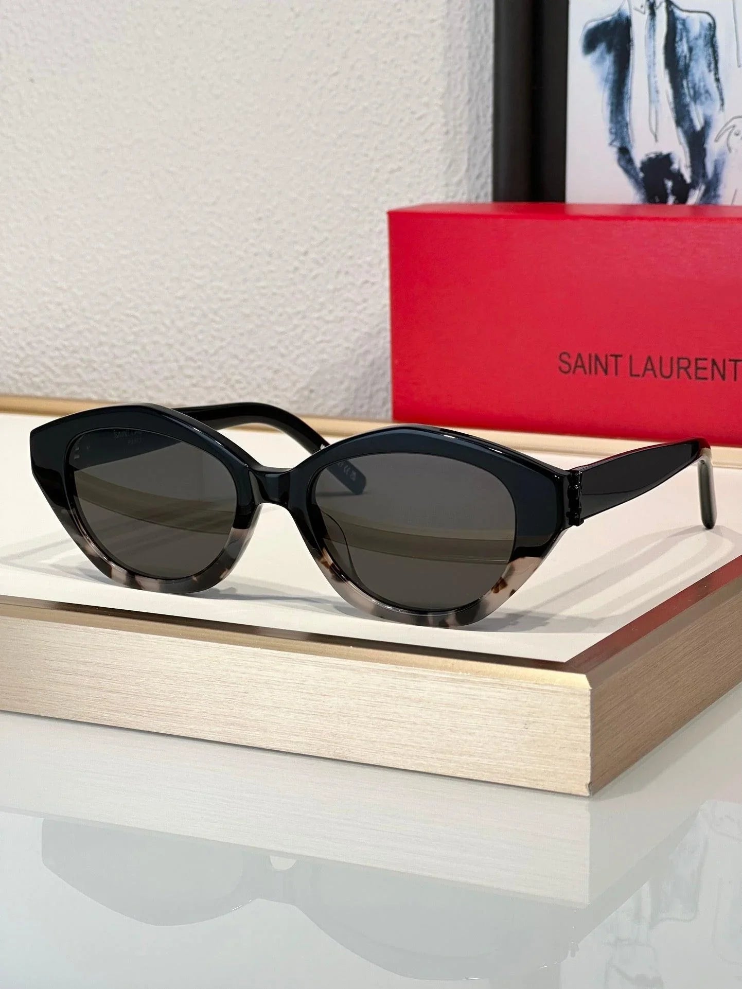 YSL Saint Laurent SLM60 006 54 19 Women's Sunglasses Sunglasses ✨