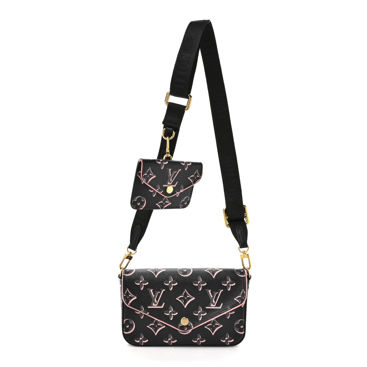Monogram Fall For You Felicie Strap &amp; Go Black