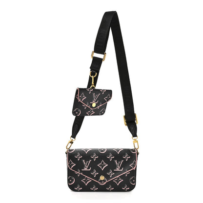 Monogram Fall For You Felicie Strap &amp; Go Black