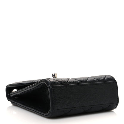 Caviar Quilted Classic Phone Holder Black