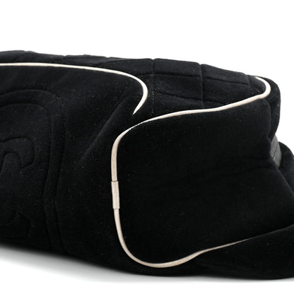 Velvet Quilted Coco Neige Waist Bag Black