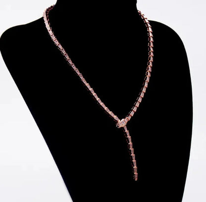 BVLGARI SERPENTI VIPER NECKLACE 18K Gold Plated Women&