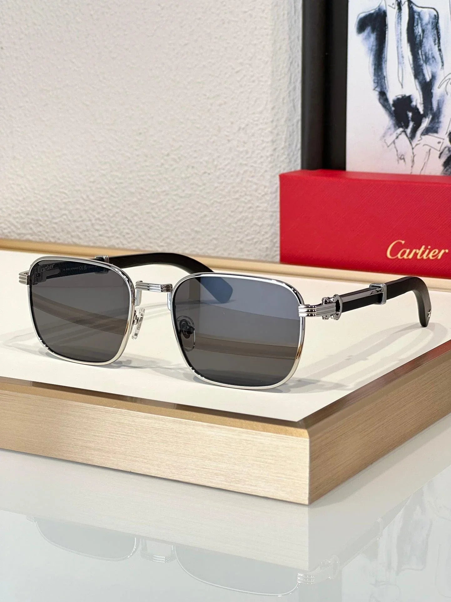 Cartier CT 0363S-NV Horn (Gold/Black) / Wood (Gold/Red)  $3495 ✨