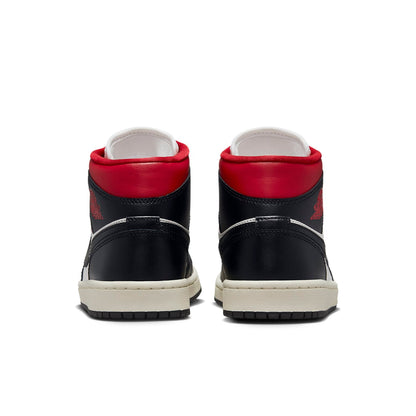 Air Jordan 1 Mid ‘Black Sail Gym Red’