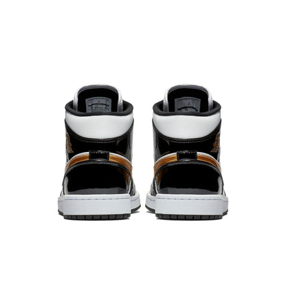 Air Jordan 1 Mid Patent ‘Black Gold’