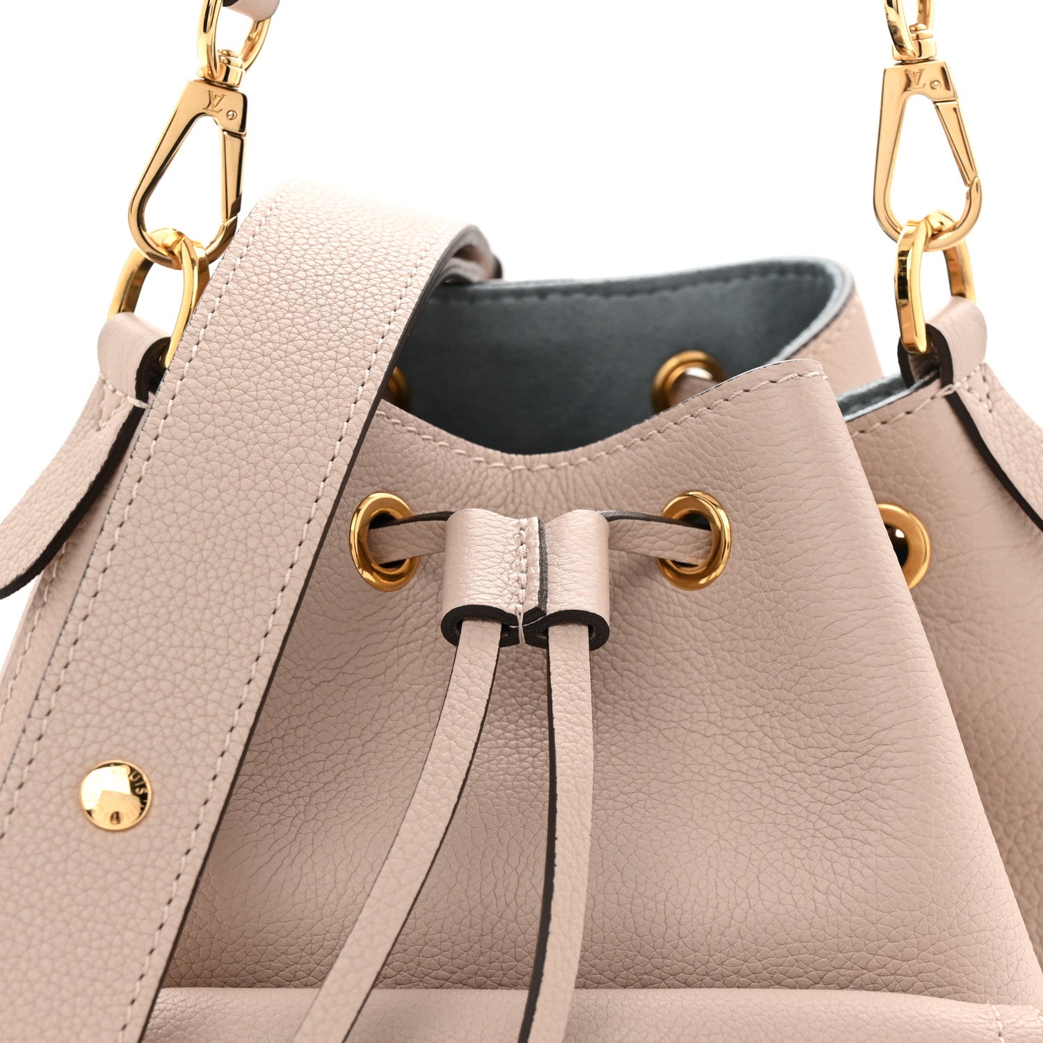 Calfskin Lockme Bucket MM Greige