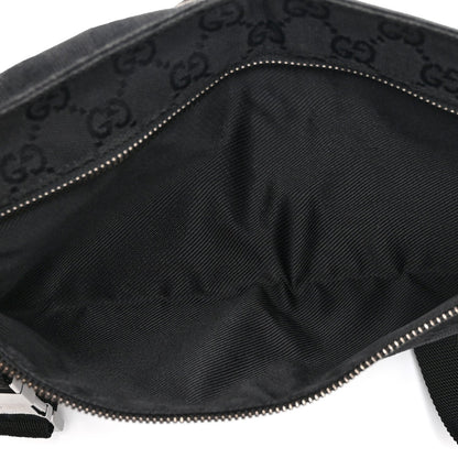 GG Monogram Double Pocket Belt Bag Black