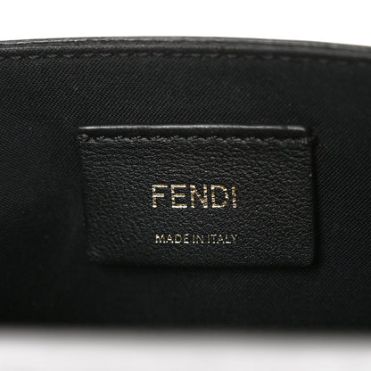 Vitello Liberty F is Fendi Bi-Color FF 1974 Embossed Envelope Belt Bag Maya Black