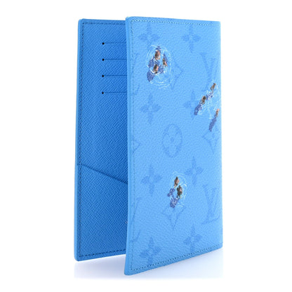 Monogram Sports Passport Cover Pool Blue