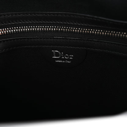 Canvas Embroidered Medium Jett Messenger Black White