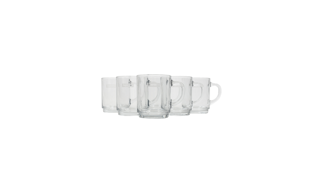 Supreme Duralex Glass Mugs "Clear - Set of 6" SU23158