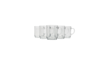 Supreme Duralex Glass Mugs "Clear - Set of 6" SU23158
