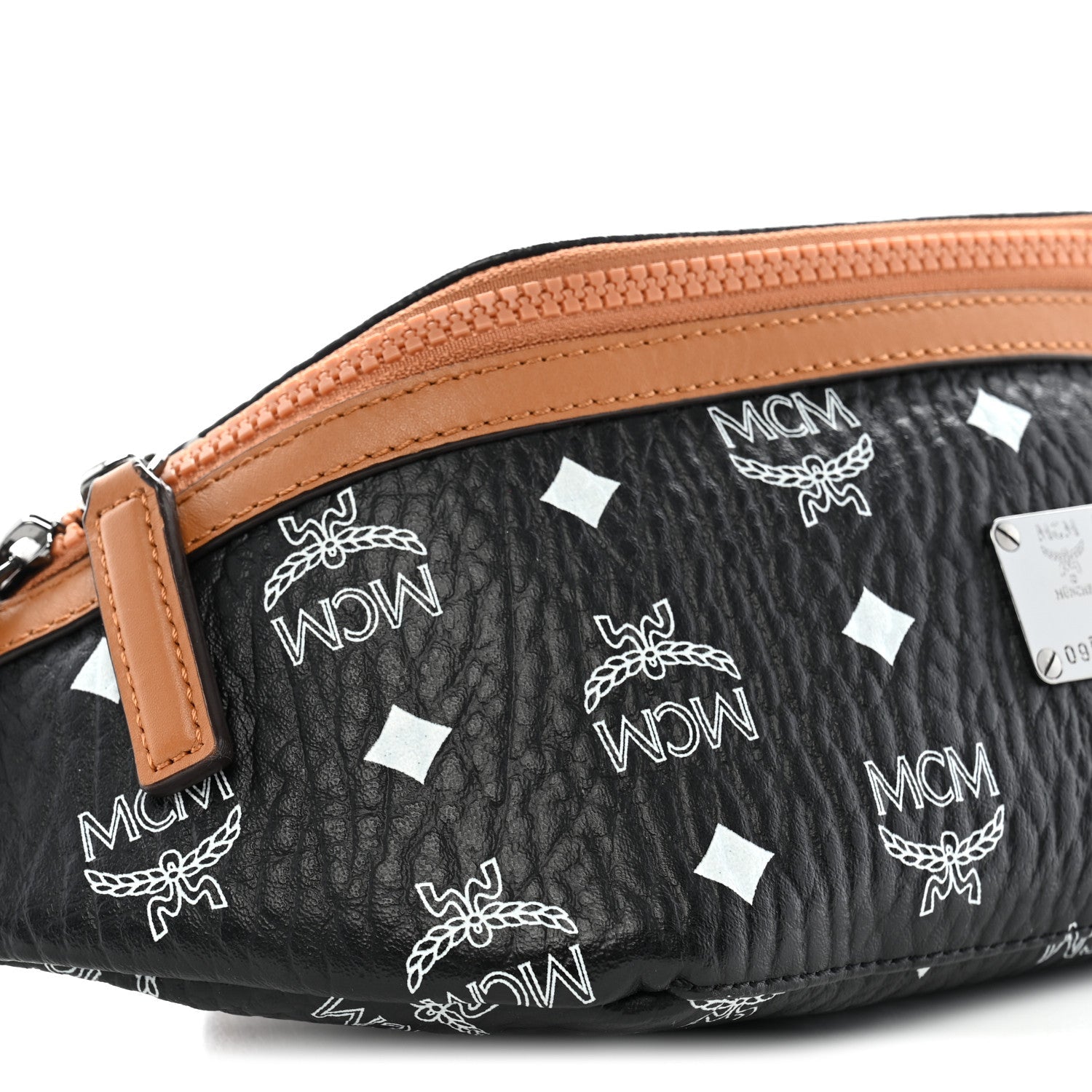 Visetos Small Fusten Belt Bag Black Cognac