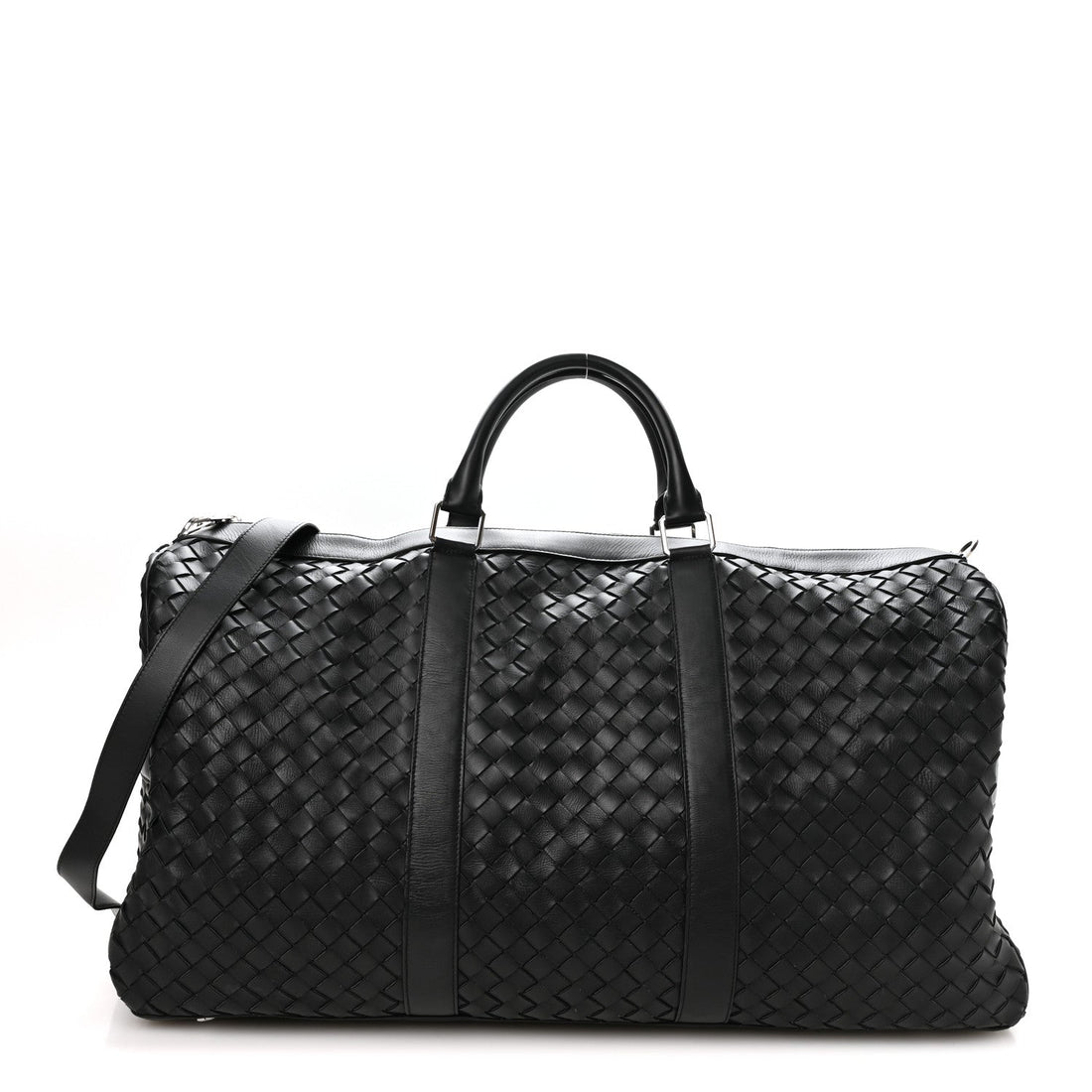Nappa Intrecciato Weekend Bag Black
