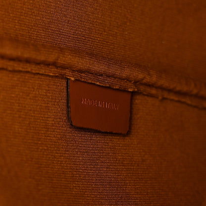 Triomphe Canvas Calfskin Clara Drawstring Bucket Bag Tan
