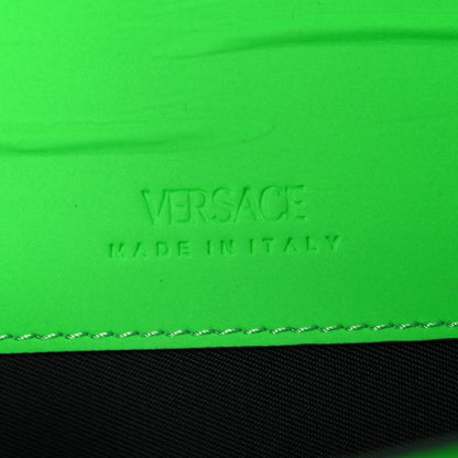 Calfskin Rubber Medusa Shoulder Bag Lime