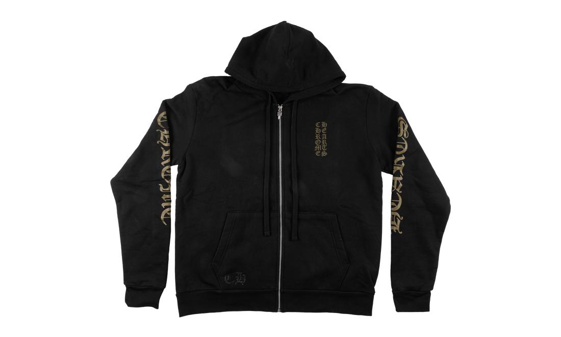 Vertical Logo Zip-Up Hoodie "Black/Olive" CHRM0852