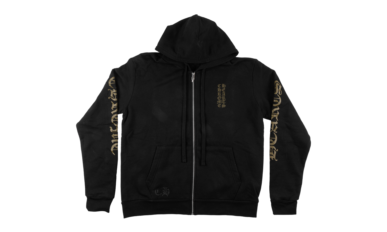 Vertical Logo Zip-Up Hoodie "Black/Olive" CHRM0852