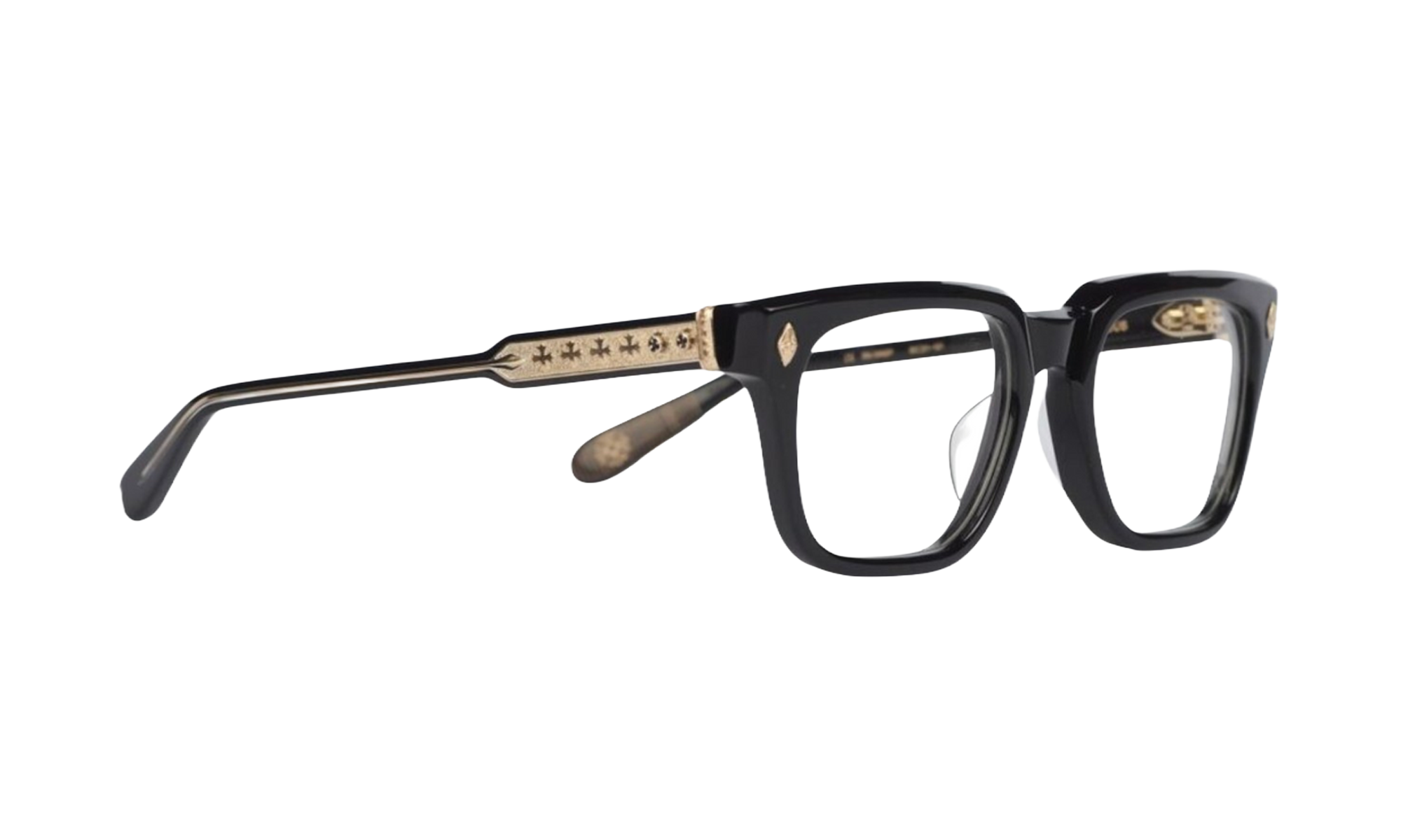 18K Gold Plated Black Glasses "Ambidixtrous" CHRM0830