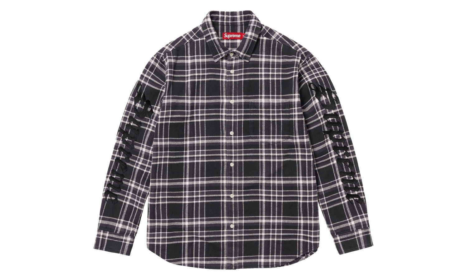 Old English Plaid Flannel Shirt "SS25 - Black" SU25988