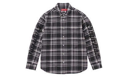 Old English Plaid Flannel Shirt "SS25 - Black" SU25988