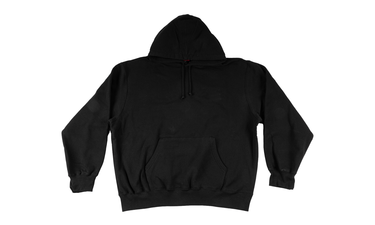 Satin Appliqué Hooded Sweatshirt "SS26 - Black" SU27029