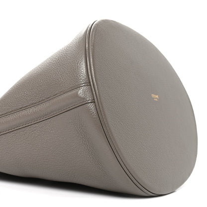 Supple Grained Calfskin Bucket 16 Bag Pebble